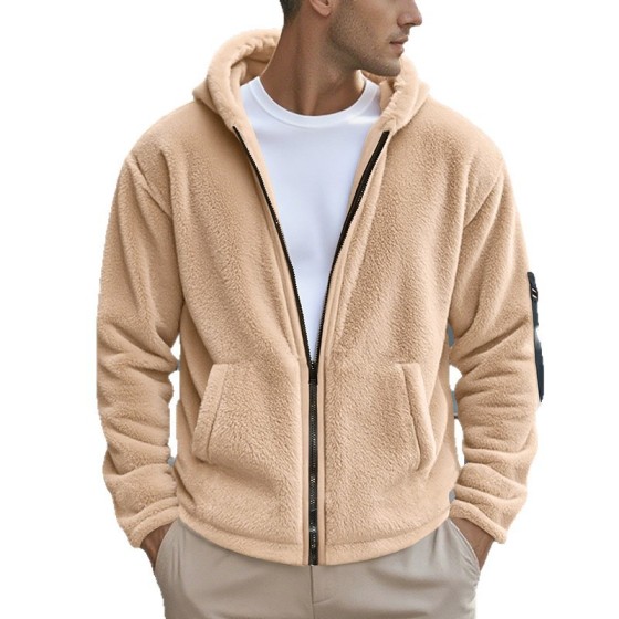 Super Soft Teddy Fleece Hoodie – Lightweight Warm Zip-Down Outerwear